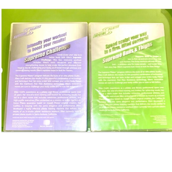 Supreme Pilates Ellen Croft Set of 2 DVDs Buns Thighs Challenge - Picture 2 of 2